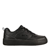 SKECHERS Junior Drenge Sport Court 92 Vandafvisende Snøresko Casual Sneakers Sort