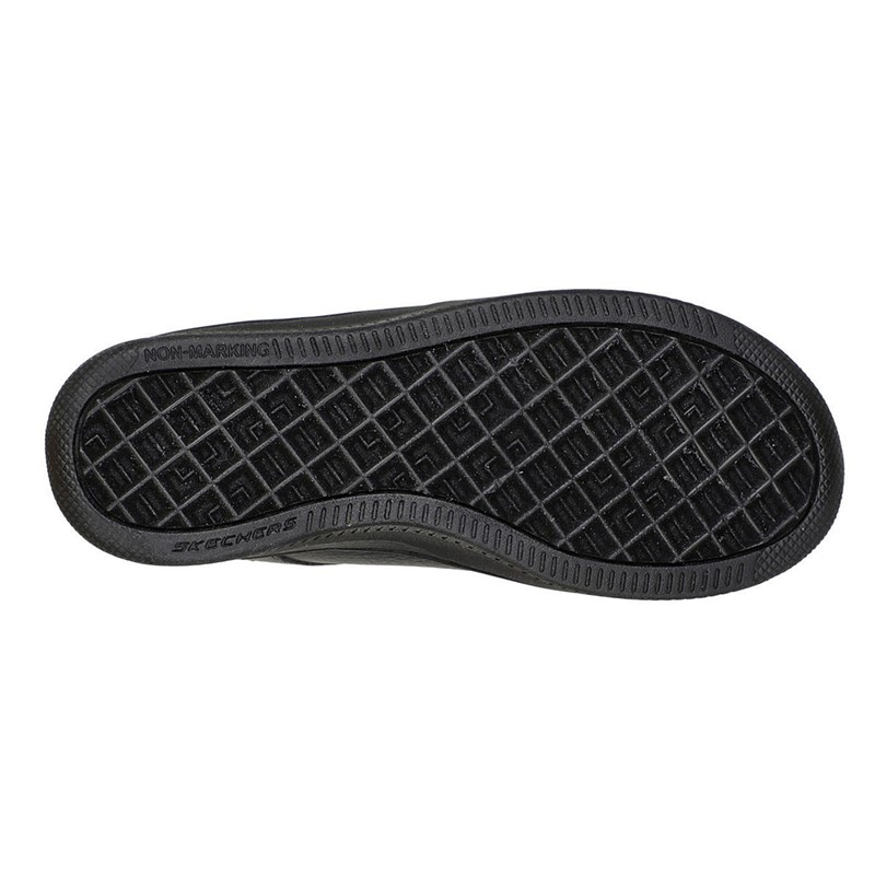 SKECHERS Junge Sport Court 92 Wasserabweisend Schnürer Freizeit Turnschuhe Schwarz