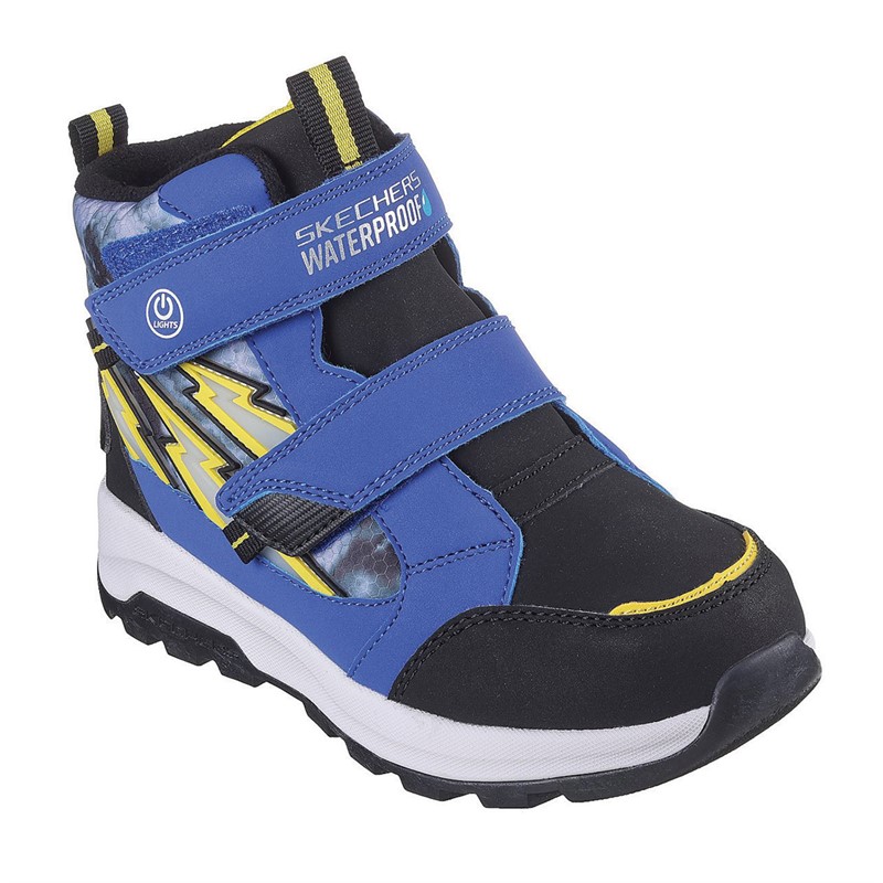 SKECHERS Junior Drenge Storm Blazer Vandtæt Dobbelt Rem Lysende Sneakers Blå Sort