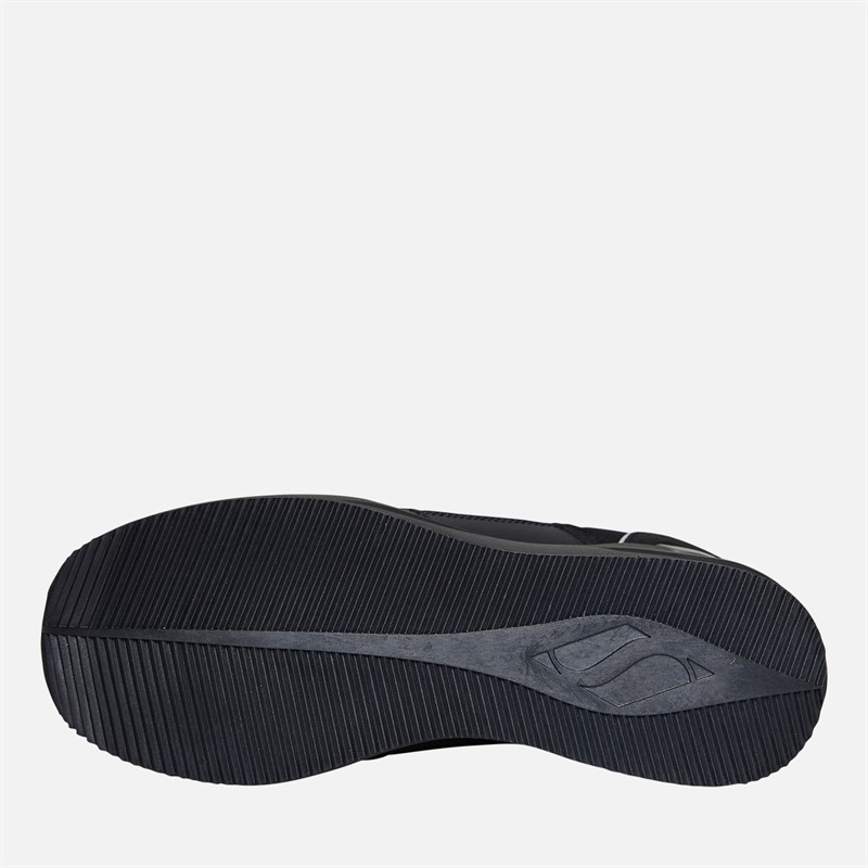 SKECHERS Womens Million High N Fly Wedge Trainers Black