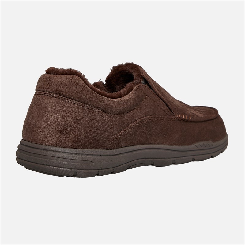 SKECHERS Mens Expected X Larmen Moccasin Slippers Chocolate