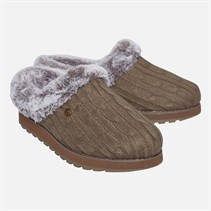 SKECHERS Womens Bobs Keepsakes Ice Angel Wide Fit Slippers Taupe