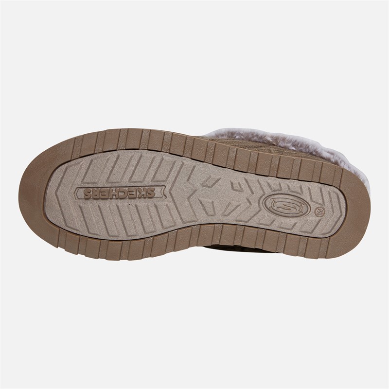 SKECHERS Womens Bobs Keepsakes Ice Angel Wide Fit Slippers Taupe