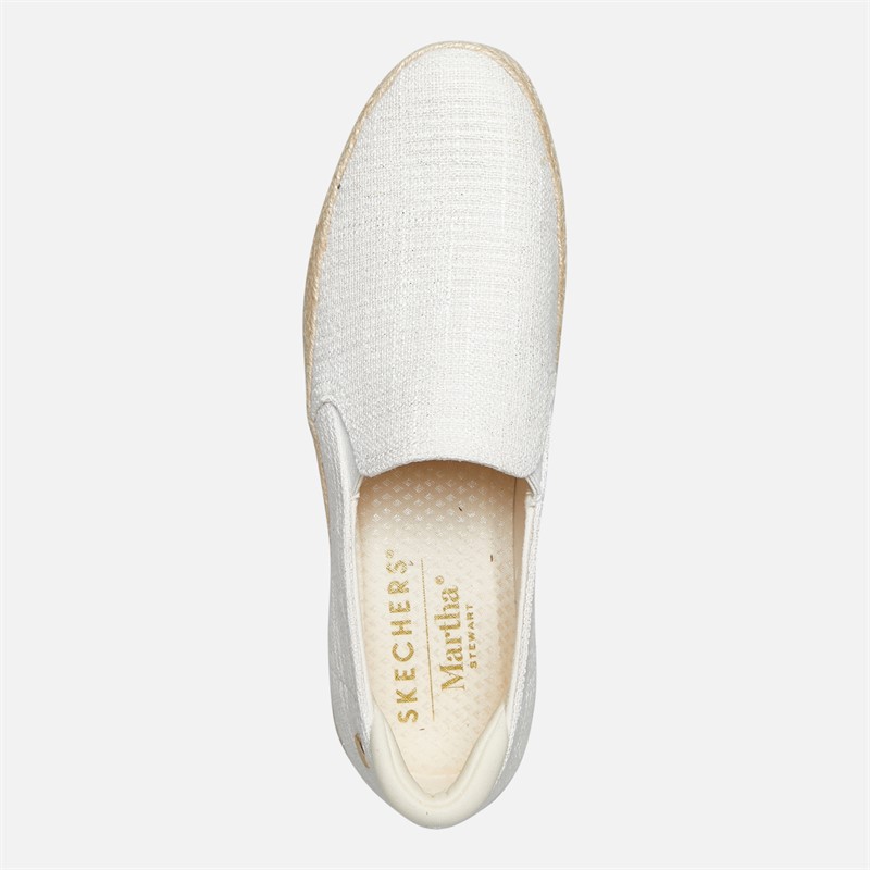 SKECHERS Womens Bobs Sesame By The Bay Espadrilles Off White