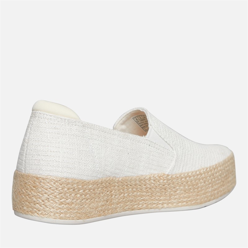 SKECHERS Womens Bobs Sesame By The Bay Espadrilles Off White