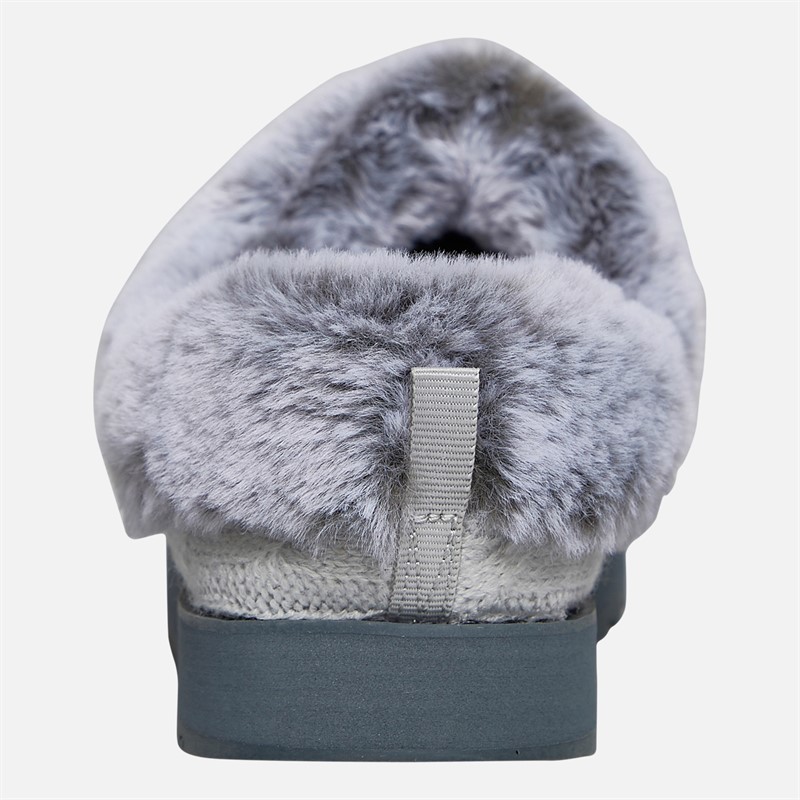 SKECHERS Womens Bobs Keepsakes Ice Angel Slippers Grey/Black Grey/ Black