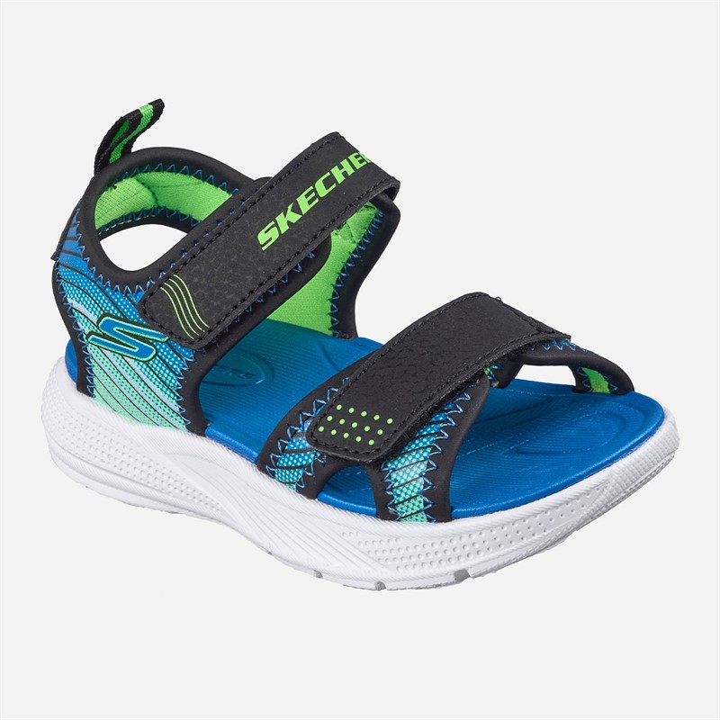 SKECHERS Jongens Microspec Splash Sandalen Zwart