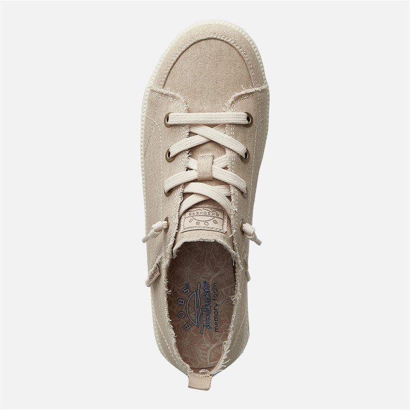 SKECHERS Womens Bobs B Cute 2.0 Chill Look Canvas Pumps Natural Chambray