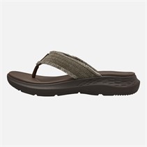 SKECHERS Mens Parson SD Gino Flip Flops Chocolate