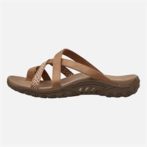 SKECHERS Womens Reggae Timeless Summer Sliders Chestnut