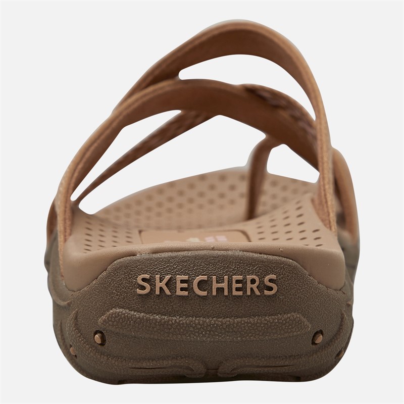 SKECHERS Womens Reggae Timeless Summer Sliders Chestnut