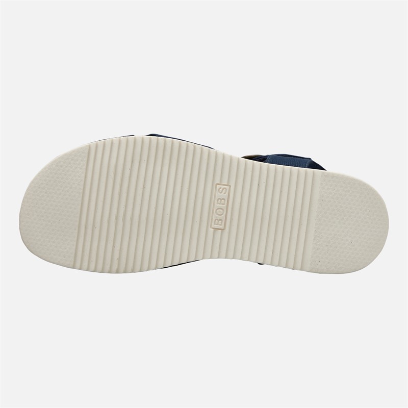 SKECHERS Womens Desert Kiss Low Peak Sun Ankle Strap Sandals Navy