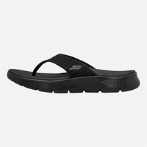 SKECHERS Womens Go Walk Flex Serenity Flip Flops Black/Grey