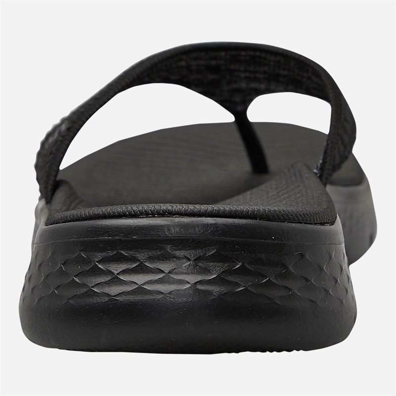 SKECHERS Womens Go Walk Flex Serenity Flip Flops Black/Grey