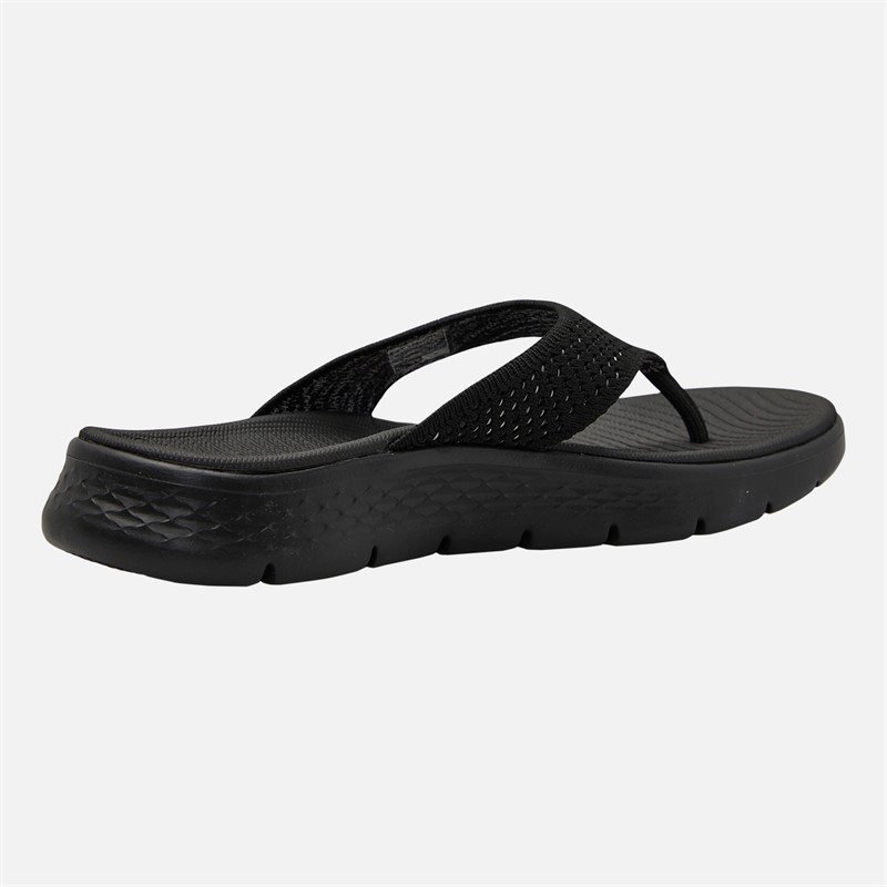 SKECHERS Womens Go Walk Flex Serenity Flip Flops Black/Grey