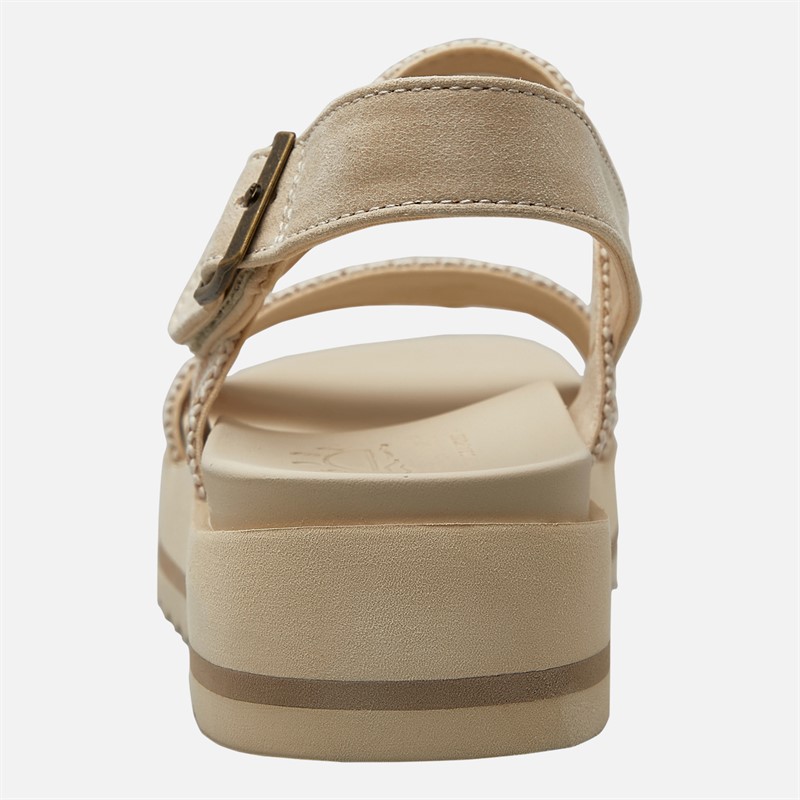 SKECHERS Womens Arch Comfort Beach Breeze Ankle Strap Sandals Natural