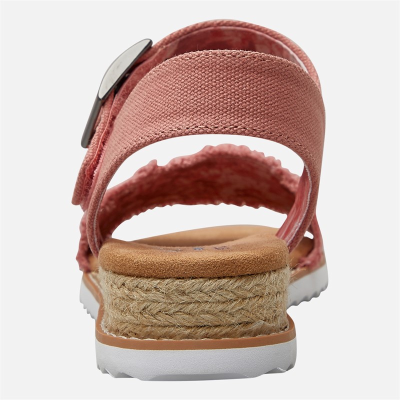 SKECHERS Womens Desert Kiss Adobe Princess Ankle Strap Sandals Coral