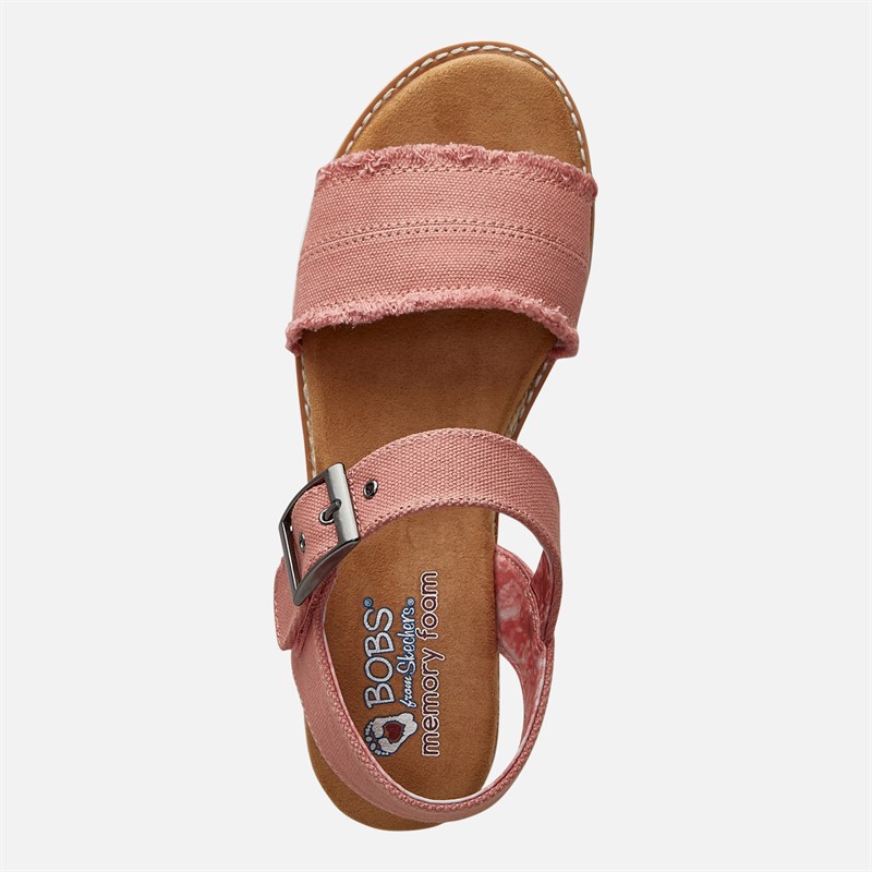 SKECHERS Womens Desert Kiss Adobe Princess Ankle Strap Sandals Coral