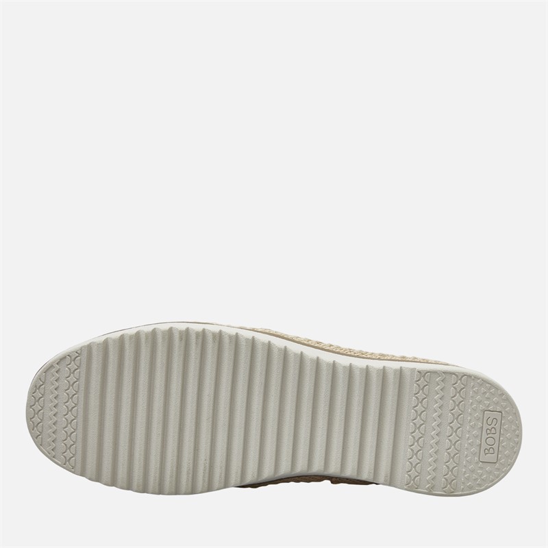 SKECHERS Womens Flexpadrille Lo Espadrilles Tan Linen