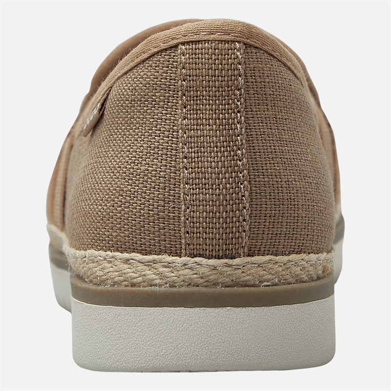 SKECHERS Womens Flexpadrille Lo Espadrilles Tan Linen