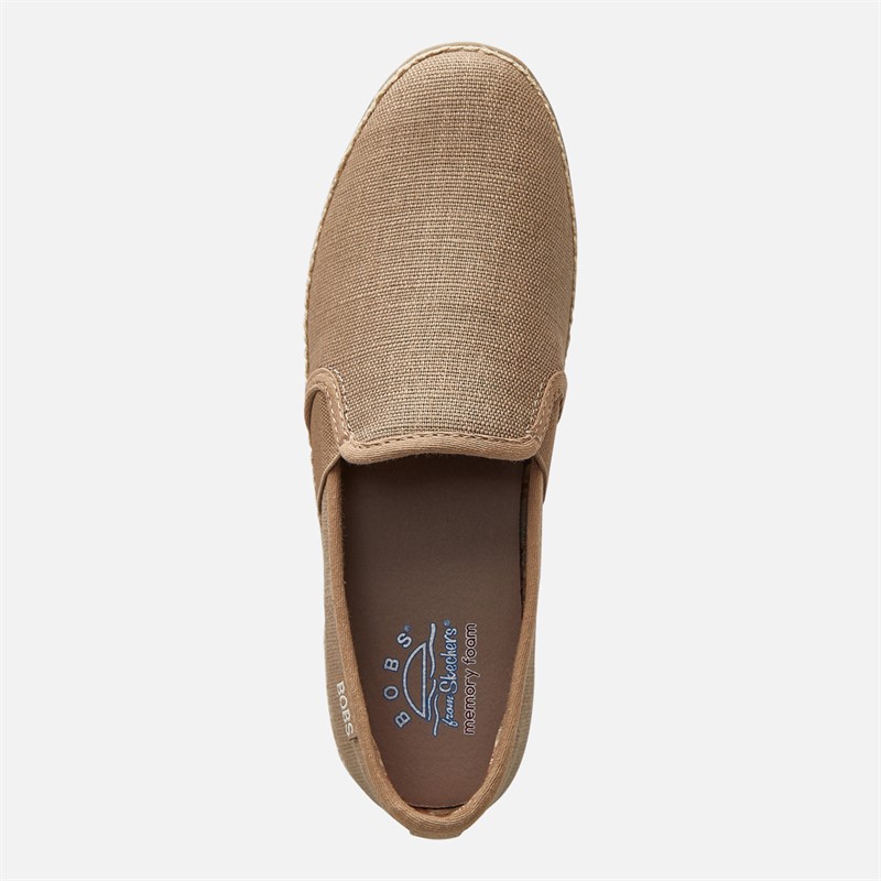SKECHERS Womens Flexpadrille Lo Espadrilles Tan Linen