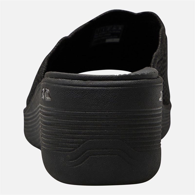 SKECHERS Womens Pier-Lite Classic Elegance Wedge Sliders Black