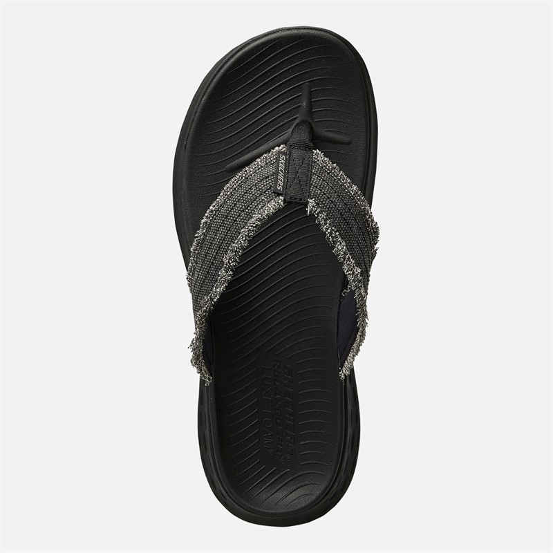 SKECHERS Mens Parson SD Gino Flip Flops Black