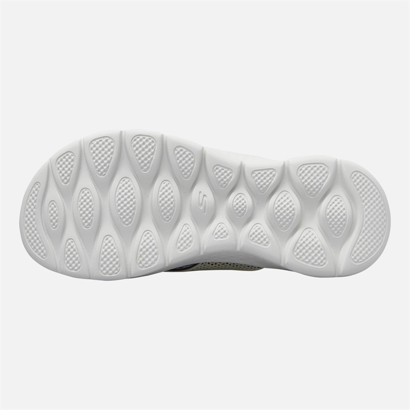 SKECHERS Womens Go Walk Flex Eve Flip Flops White/Black