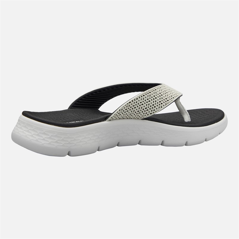 SKECHERS Womens Go Walk Flex Eve Flip Flops White/Black