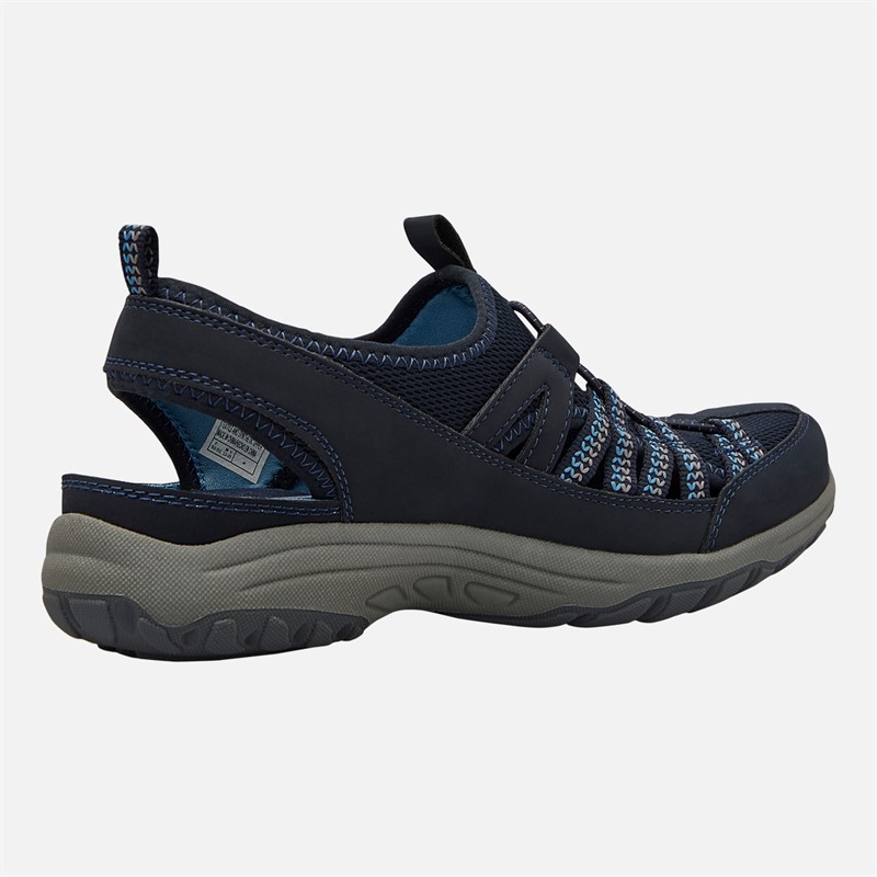 SKECHERS Womens Reggae Fest 2.0 What A View Sandals Navy Mesh/Duraback/Grey Trim