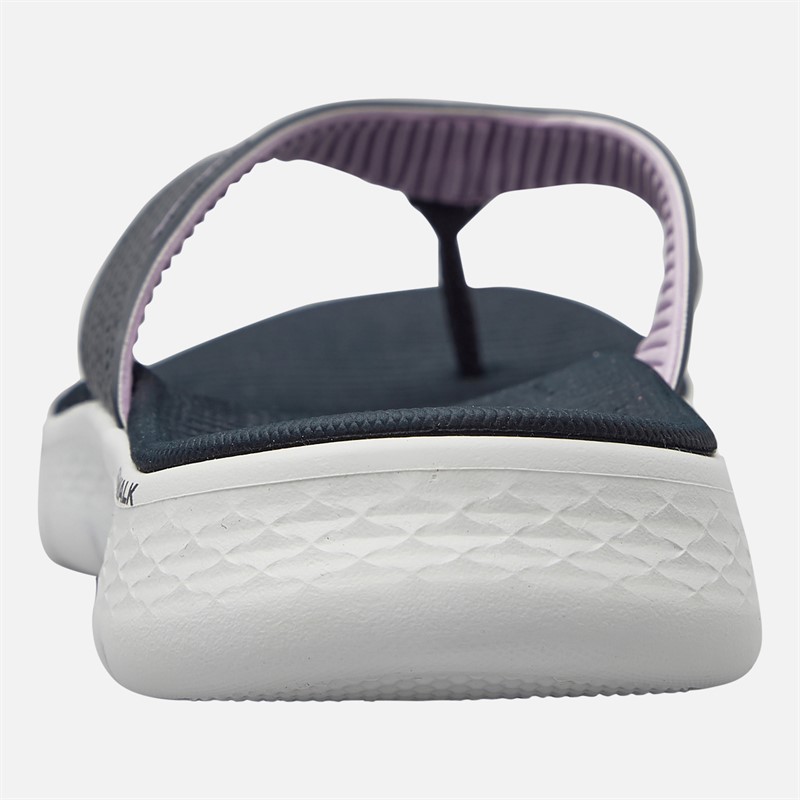 SKECHERS Womens Go Walk Flex Eve Flip Flops Navy