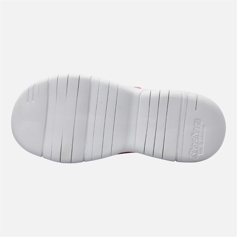 SKECHERS Junior Girls Flex Splash Heart Galore Sandals Hot Pink/Lavender