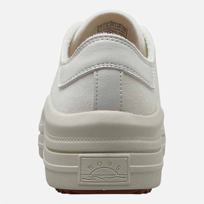 SKECHERS Womens Bobs Whinnie High Ranking Platform Trainers White