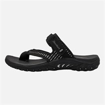 SKECHERS Womens Reggae Cool Harbour Sliders Black