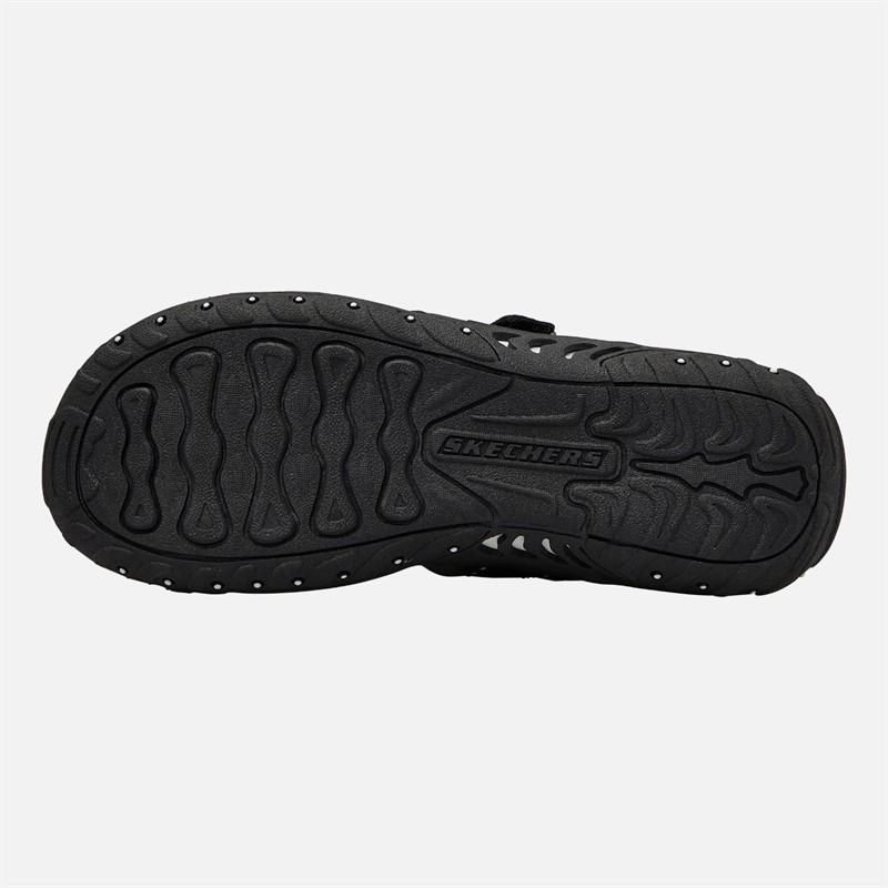 SKECHERS Womens Reggae Cool Harbour Sliders Black