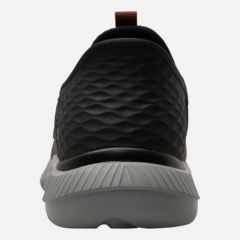 SKECHERS Mens Slip In Ingram Brackett Trainers Black/Grey