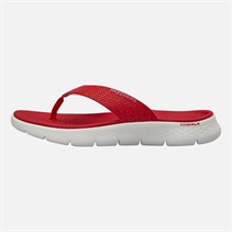 SKECHERS Womens Go Walk Flex Eve Flip Flops Red