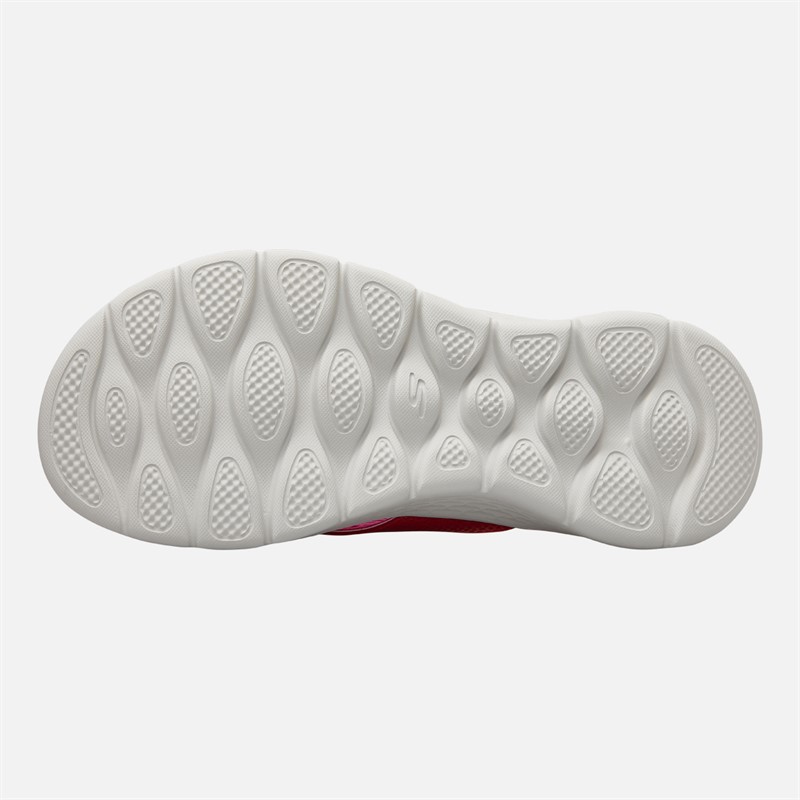 SKECHERS Womens Go Walk Flex Eve Flip Flops Red