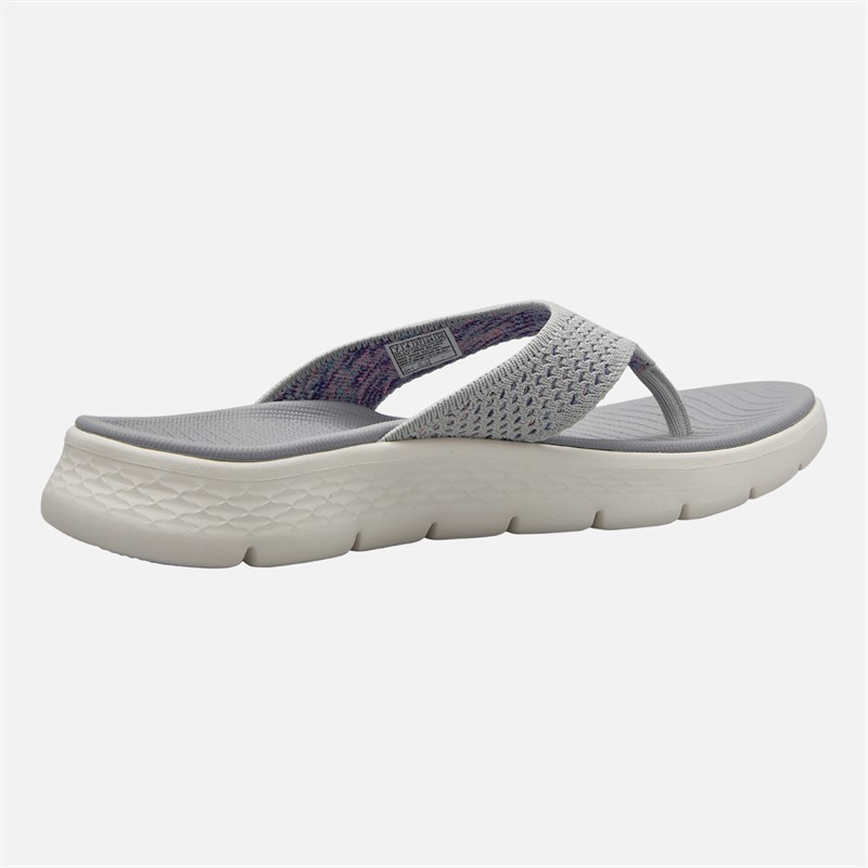 SKECHERS Womens Go Walk Flex Serenity Flip Flops Grey/Multi