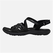 SKECHERS Womens Regae Perfect Duo Ankle Strap Sandals Black