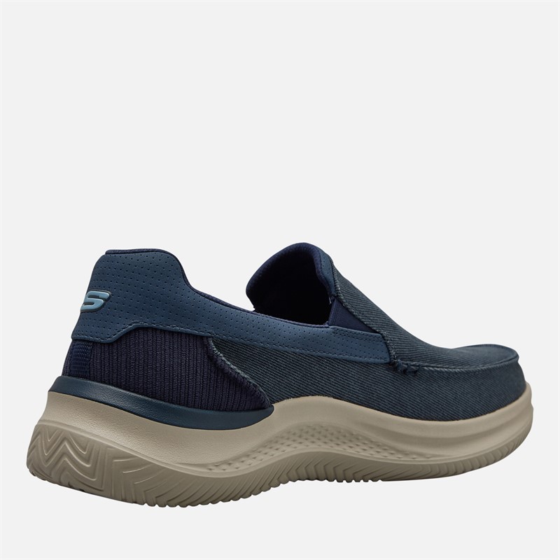 SKECHERS Mens Hasting Fielden Slip-On Shoes Navy