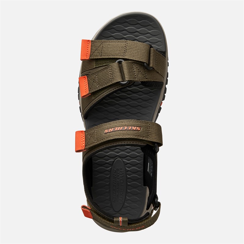 SKECHERS Mens Prewitt Rio Sandals Olive