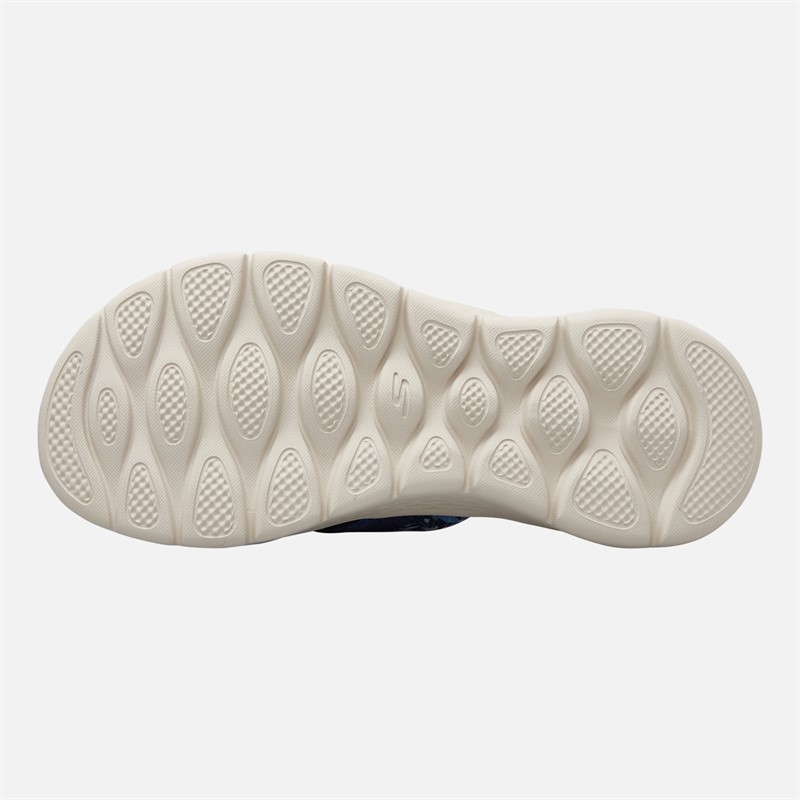 SKECHERS Womens Go Walk Flex Elsa Cross Strap Sliders Navy/Multi