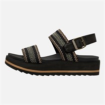 SKECHERS Womens Arch Comfort Beach Breeze Ankle Strap Sandals Black