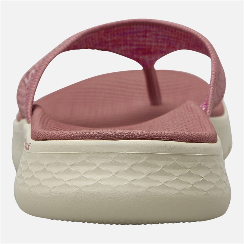 SKECHERS Womens Go Walk Flex Serenity Flip Flops Mauve