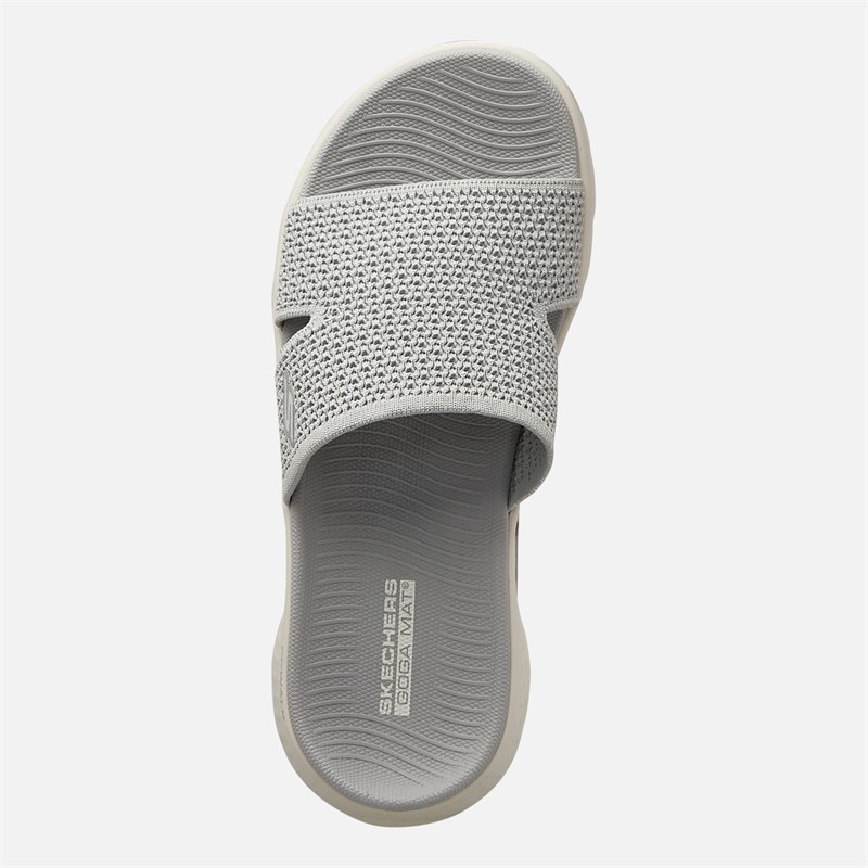 SKECHERS Womens Go Walk Flex Timeless Sliders Grey