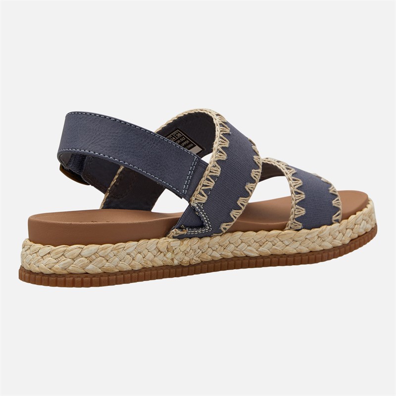 SKECHERS Womens Stormy Kiss Secure Storm Ankle Strap Sandals Slate Canvas