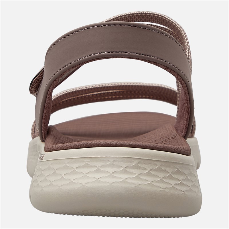 SKECHERS Womens Go Walk Flex Ankle Strap Sandals Mauve