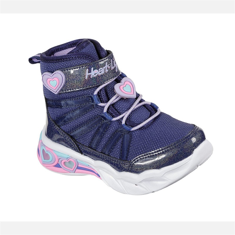 SKECHERS Piger elsker at skinne sweetheart lys støvler Navy Lavender