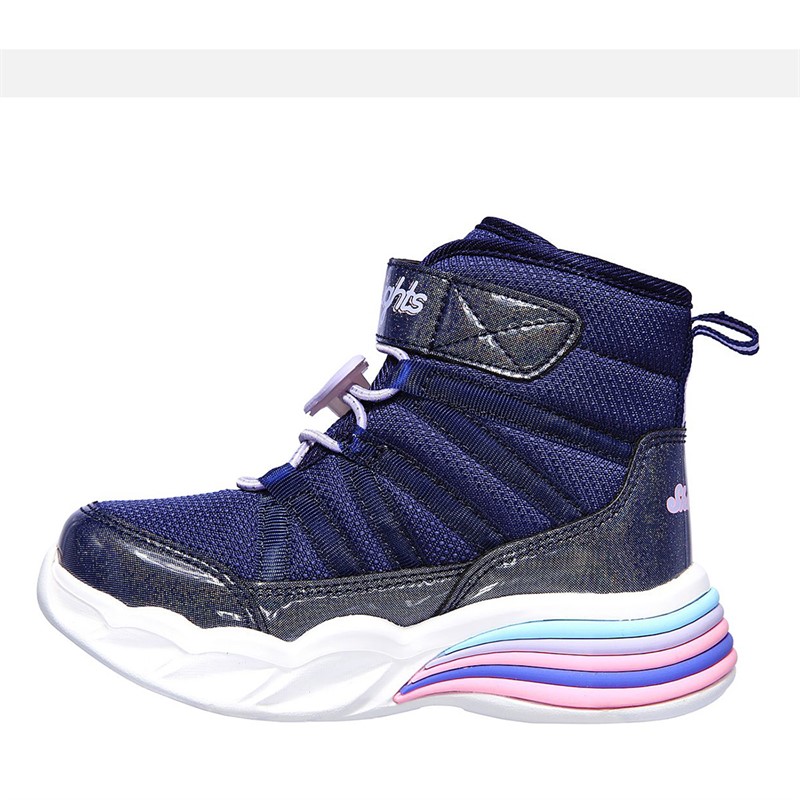 SKECHERS Piger elsker at skinne sweetheart lys støvler Navy Lavender